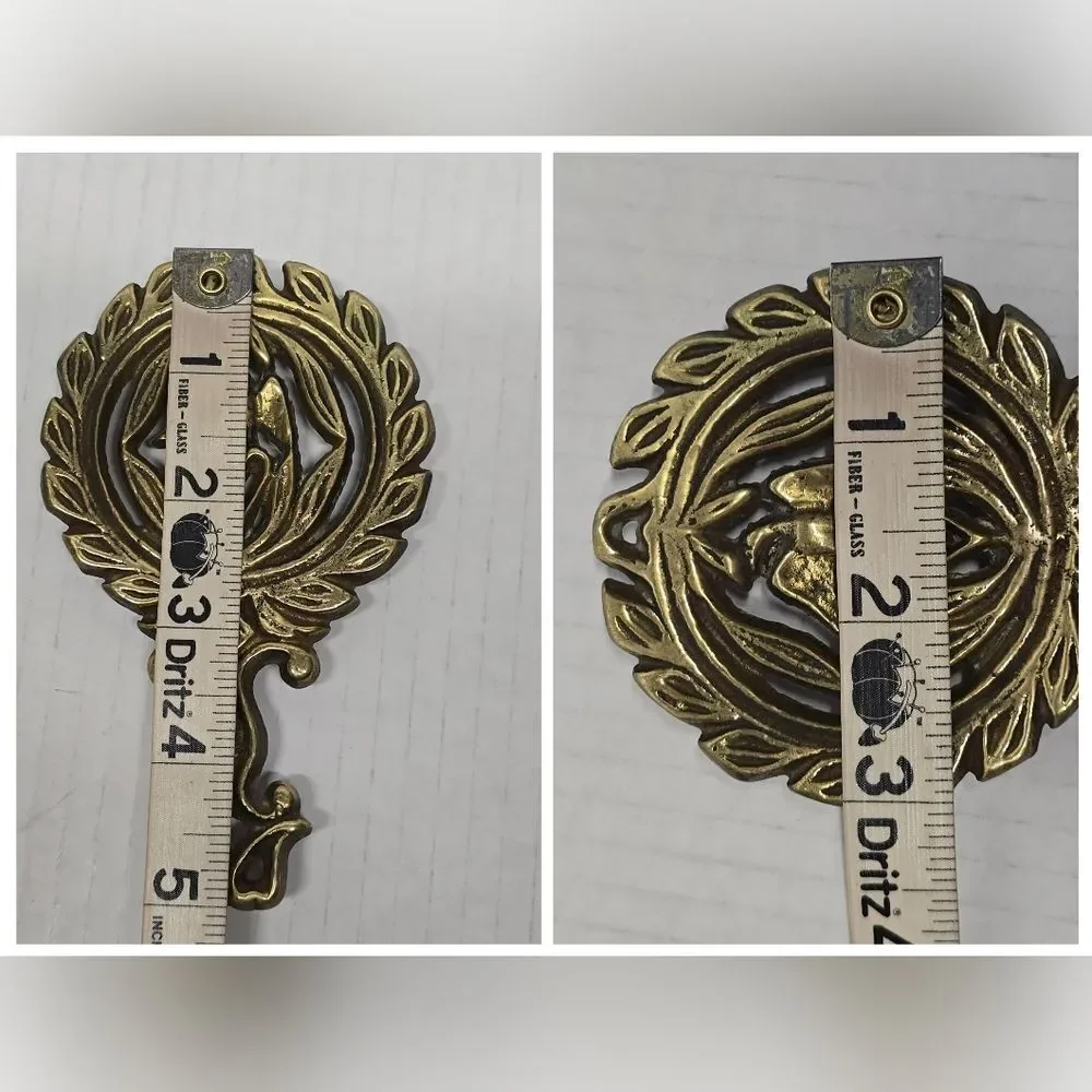 Vintage Brass Eagle Laurel Wreath Patriotic Trivet by Virginia Metalcrafters